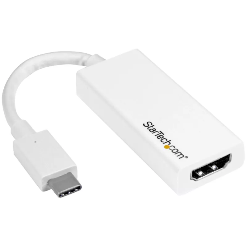StarTech.com USB-C na HDMI adaptér s 4K 30Hz - biely, USB Type-C, HDMI výstup, 3840 x 2160 pixelov