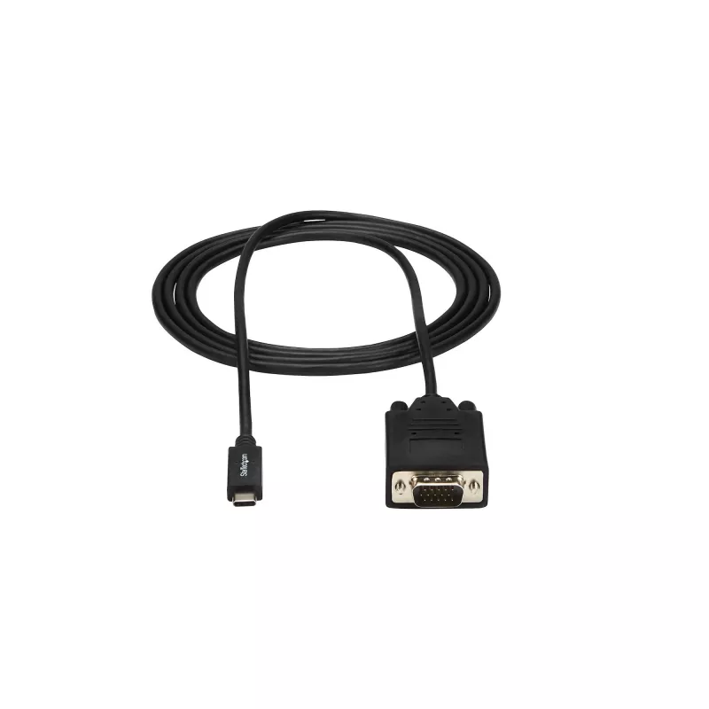 StarTech.com 1,8 m USB-C na VGA kábel – 1920 x 1200/1080p USB Type-C na VGA video aktívny adaptérový kábel – kompatibilný s Thunderbolt 3 – notebook na VGA monitor/projektor – DP Alt Mode HBR2
