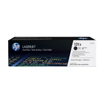 HP 131X 2-bal. originálnych tonerových kaziet LaserJet, čierna, vysoká výťažnosť