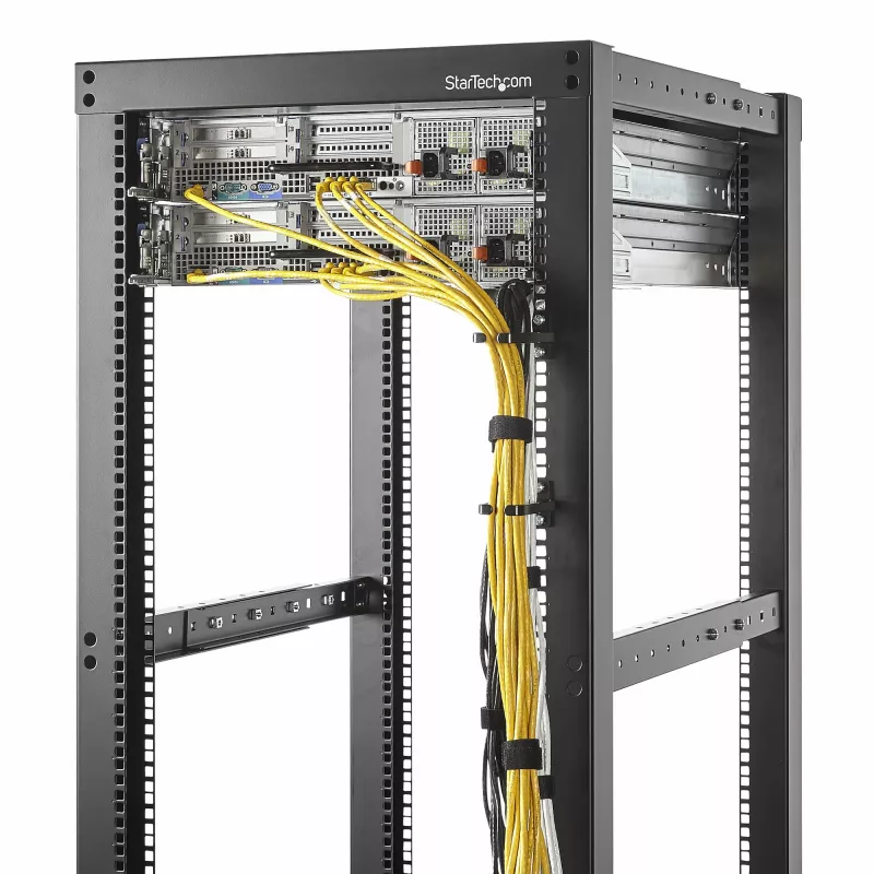 StarTech.com 5-pack 1U vertikálne D-ring háčiky na vedenie káblov, manažér káblov pre 19 inch serverové racky/skrine, organizér káblov do sieťového racku, krúžky na vedenie káblov