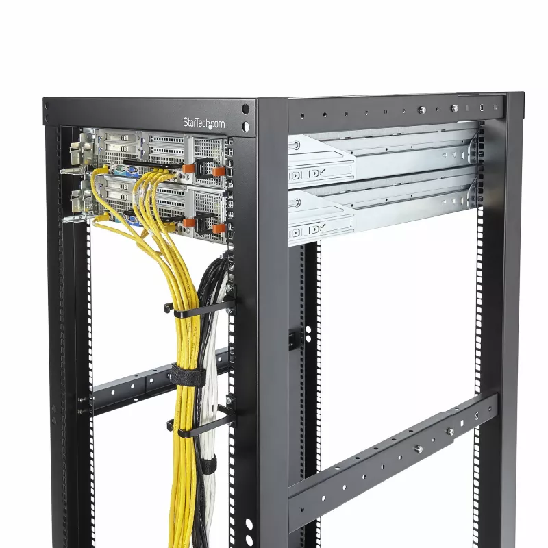 StarTech.com 5-pack 1U vertikálne D-ring háčiky na vedenie káblov, manažér káblov pre 19 inch serverové racky/skrine, organizér káblov do sieťového racku, krúžky na vedenie káblov