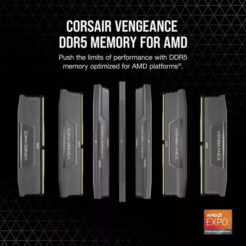 Corsair Vengeance 48 GB (2x24 GB) DDR5-6000 CL30 pamäťová sada, sivá