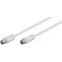 Koaxiálny kábel Microconnect COAX015W RCA 1,5 m biely