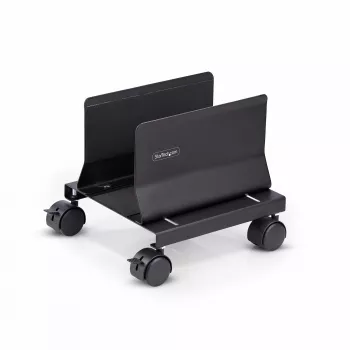 StarTech.com vozík na počítačovú skriňu, mobilný pojazdný CPU caddy na kolieskach (kolieska), max. nosnosť 21 kg, nastaviteľný držiak PC skrine, podlahový stojan na stôl, oceľový vozík
