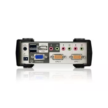 ATEN 2-portový USB - PS/2 VGA KVM switch s audio a USB 2.0 hubom (KVM kábel v balení)