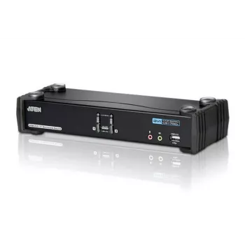ATEN 2-portový USB DVI Dual Link KVM switch s audio a USB 2.0 hubom (KVM kábel v balení)