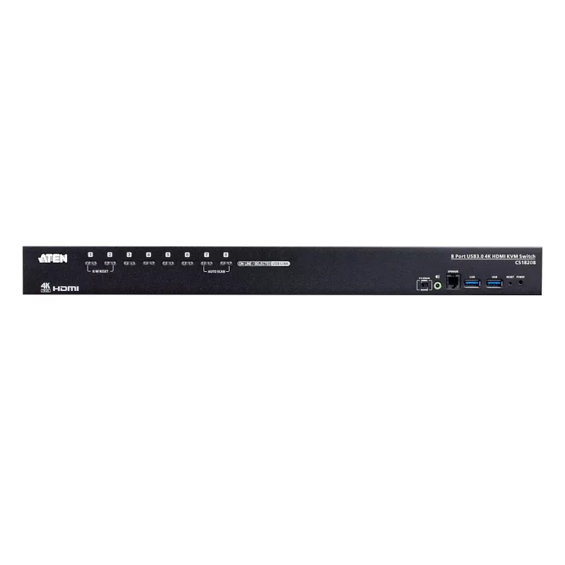 ATEN 8-portový USB 3.0 4K HDMI KVM switch, 4096 x 2160 pixelov, 4K Ultra HD, 9,77 W, čierny