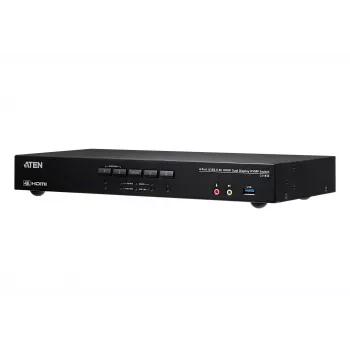 ATEN 4-portový USB 3.0 4K HDMI Dual Display KVMP™ switch, 4096 x 2160 pixelov, 4K Ultra HD, 4,42 W, čierny