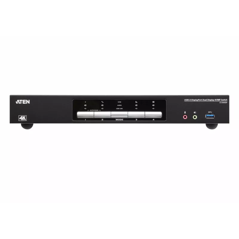 KVMP prepínač ATEN 4P USB3.0 DisplayPORT Dual View