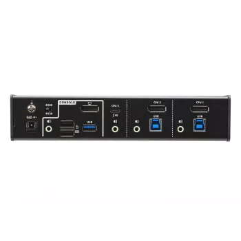 ATEN 3-portový USB-C DisplayPort Hybrid KVMP™ switch, 4096 x 2160 pixelov, 4K Ultra HD, 5,78 W, čierny