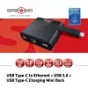 CLUB3D USB Type-C na Ethernet + USB 3.0 + USB Type-C nabíjací mini dock