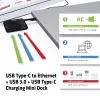 CLUB3D USB Type-C na Ethernet + USB 3.0 + USB Type-C nabíjací mini dock