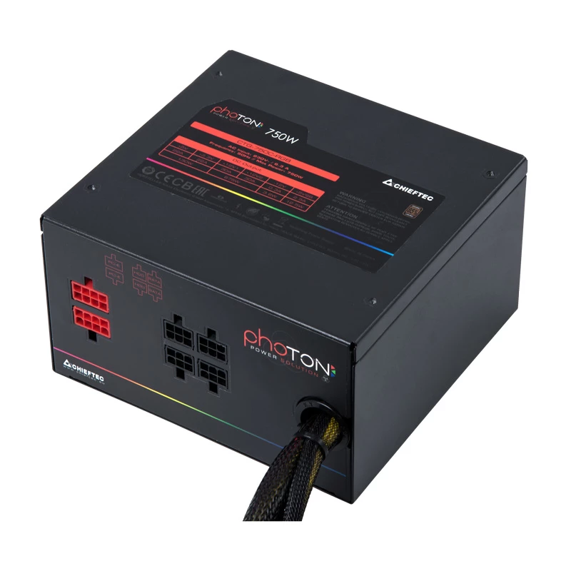 Chieftec Photon CTG-750C-RGB napájací zdroj 750 W, Bronze, RGB ventilátor 120 mm