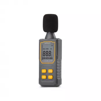 StarTech.com prenosný digitálny merač hladiny zvuku s veľkým LCD, merač hluku/decibelov pre serverovňu/kanceláriu, audio monitor, rozsah 30-130 dBA, presné min/max hodnoty