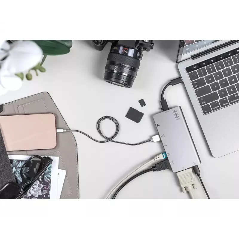 USB Type-C multiport cestovný dock Digitus DA-70877