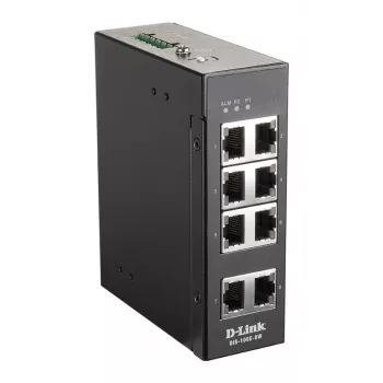 D-Link 8-port neupravovaný priemyselný switch s 8 x 10/100 BaseT(X) portami