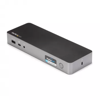 StarTech.com univerzálna dokovacia stanica pre notebook, hybrid USB-C & USB-A dock, Dual 4K DP & HDMI, 60W PD, Mac / Windows / Chrome OS, 4x USB 5Gbps hub, GbE