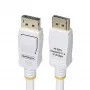 StarTech.com 10ft (3m) biely VESA certifikovaný DisplayPort 1.2 kábel, 4K 60Hz, 21,6 Gbit/s, zaisťovacie DP konektory samec, DP 1.2 DisplayPort kábel, DP monitorový kábel, M/M