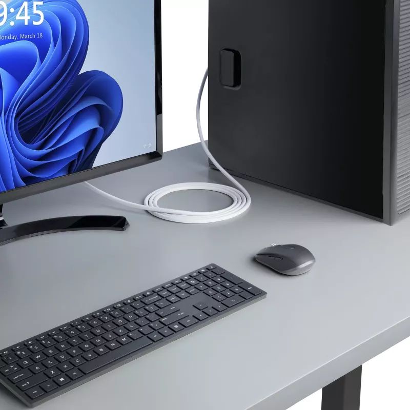 StarTech.com 10ft (3m) biely VESA certifikovaný DisplayPort 1.2 kábel, 4K 60Hz, 21,6 Gbit/s, zaisťovacie DP konektory samec, DP 1.2 DisplayPort kábel, DP monitorový kábel, M/M