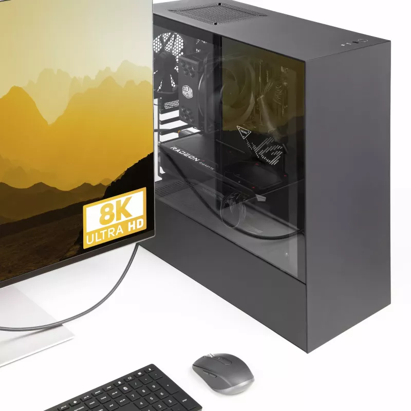 StarTech.com 1m DisplayPort 2.1 kábel, VESA certifikovaný DP80 DisplayPort kábel s UHBR20/HDR/DSC 1.2a/HDCP 2.2, 16K/8K 60Hz, 4K 240Hz, 80 Gbit/s, DP 2.1 kábel, UHD monitorový kábel, M/M