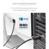 StarTech.com 1m DisplayPort 2.1 kábel, VESA certifikovaný DP80 DisplayPort kábel s UHBR20/HDR/DSC 1.2a/HDCP 2.2, 16K/8K 60Hz, 4K 240Hz, 80 Gbit/s, DP 2.1 kábel, UHD monitorový kábel, M/M