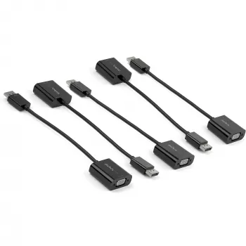 StarTech.com balenie 5 ks DisplayPort na VGA adaptér – DisplayPort 1.2 na VGA aktívny adaptér – digitálny DP na analógový VGA video konvertor dongle – DisplayPort konektor samec na VGA konektor samica monitorový adaptér