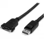 StarTech.com 1 m Panel Mount DisplayPort kábel – 4K x 2K – DisplayPort 1.2 predlžovací kábel konektor samec na konektor samica – DP video predlžovací kábel s Panel Mount DP konektorom – DP monitor kábel