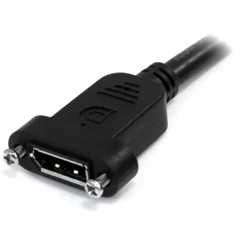 StarTech.com 1 m Panel Mount DisplayPort kábel – 4K x 2K – DisplayPort 1.2 predlžovací kábel konektor samec na konektor samica – DP video predlžovací kábel s Panel Mount DP konektorom – DP monitor kábel