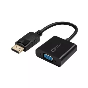 Microconnect DPVGA15CM videokábel adaptér 0,15 m DisplayPort VGA (D-Sub) čierny