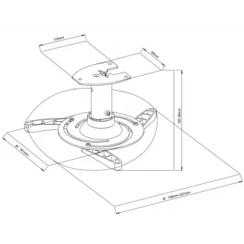 Vivolink VLMC101-H držiak projektora stropný biely