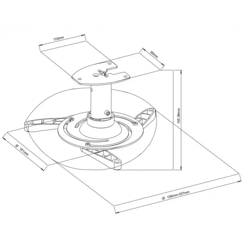 Vivolink VLMC101-H držiak projektora stropný biely