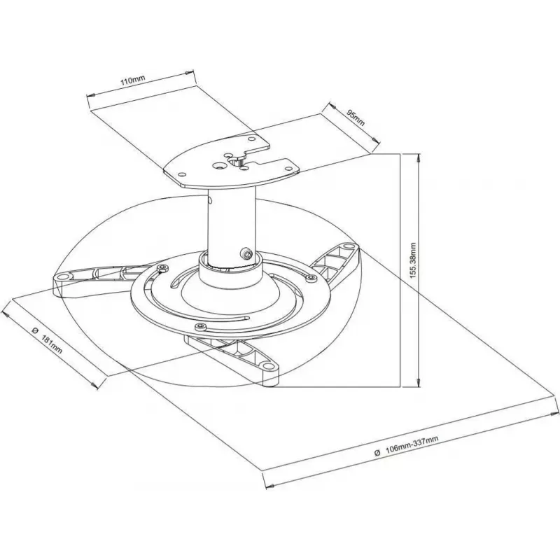 Vivolink VLMC101-H držiak projektora stropný biely