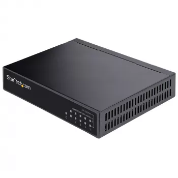 StarTech.com neupravovaný 2.5G switch – 5-portový gigabitový switch – 2.5GBASE-T neupravovaný ethernetový switch – ethernetový rozbočovač – montáž na DIN lištu alebo stenu – multi-gigabit – Auto-MDIX – 9K Jumbo