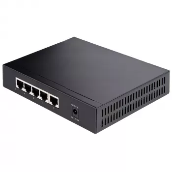 StarTech.com neupravovaný 2.5G switch – 5-portový gigabitový switch – 2.5GBASE-T neupravovaný ethernetový switch – ethernetový rozbočovač – montáž na DIN lištu alebo stenu – multi-gigabit – Auto-MDIX – 9K Jumbo