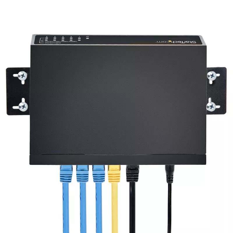 StarTech.com neupravovaný 2.5G switch – 5-portový gigabitový switch – 2.5GBASE-T neupravovaný ethernetový switch – ethernetový rozbočovač – montáž na DIN lištu alebo stenu – multi-gigabit – Auto-MDIX – 9K Jumbo