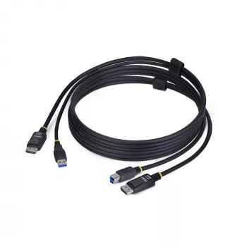StarTech.com 6ft (1,8 m) DisplayPort a USB 5 Gbit/s KVM kábel, 4K 60 Hz, univerzálne kompatibilný DP 1.2/USB 3.0 kombinovaný kábel pre KVM prepínače