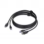 StarTech.com 6ft (1,8 m) DisplayPort a USB 5 Gbit/s KVM kábel, 4K 60 Hz, univerzálne kompatibilný DP 1.2/USB 3.0 kombinovaný kábel pre KVM prepínače
