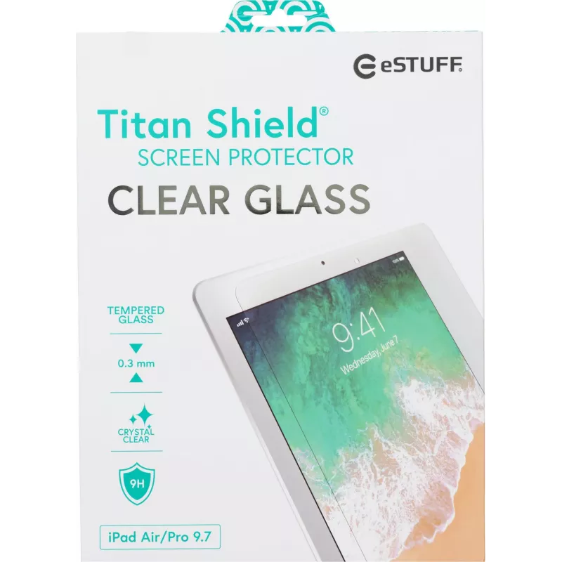 eSTUFF ochranná fólia displeja pre iPad 9,7 palcov všetky modely – transparentná