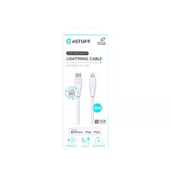 Lightning kábel eSTUFF ES602370 3m USB-C 2,4A 5V