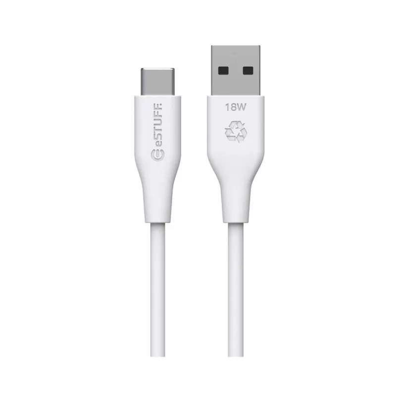 eSTUFF ES605270 USB kábel USB 2.0 2 m USB-C USB-A biely
