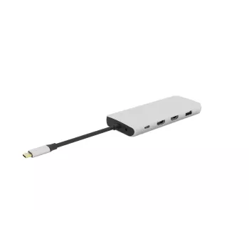 eSTUFF ES623009 rozbočovač USB 3.2 Gen 1 (3.1 Gen 1) Type-C 5000 Mbit/s sivý