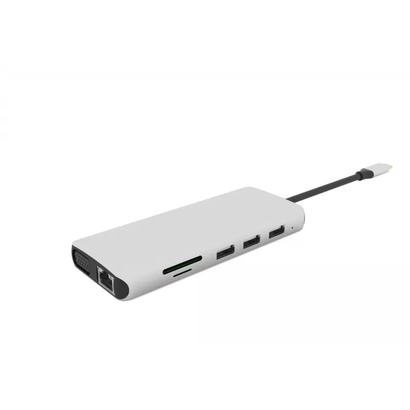 eSTUFF ES623009 rozbočovač USB 3.2 Gen 1 (3.1 Gen 1) Type-C 5000 Mbit/s sivý