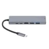 eSTUFF ES623012 dokovacia stanica/port replikátor pre notebook USB 3.2 Gen 1 (3.1 Gen 1) Type-C sivá