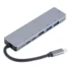 eSTUFF ES623012 dokovacia stanica/port replikátor pre notebook USB 3.2 Gen 1 (3.1 Gen 1) Type-C sivá