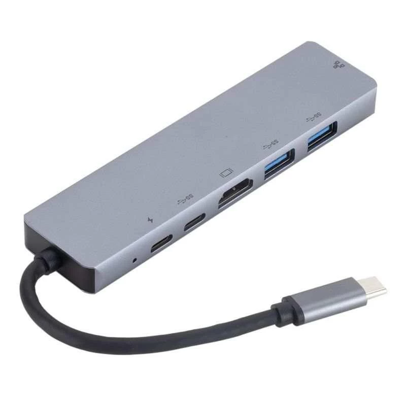 eSTUFF ES623012 dokovacia stanica/port replikátor pre notebook USB 3.2 Gen 1 (3.1 Gen 1) Type-C sivá