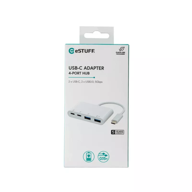 eSTUFF ES625002 rozbočovač USB-C, 2 x USB-C 5 Gbps