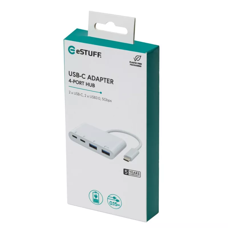 eSTUFF ES625002 rozbočovač USB-C, 2 x USB-C 5 Gbps