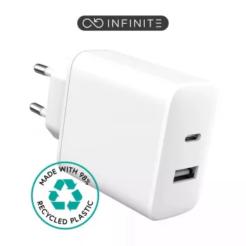 eSTUFF ES637031 nabíjačka pre mobilné zariadenia smartfón biela AC rýchle nabíjanie interiér