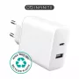 eSTUFF ES637031 nabíjačka pre mobilné zariadenia smartfón biela AC rýchle nabíjanie interiér