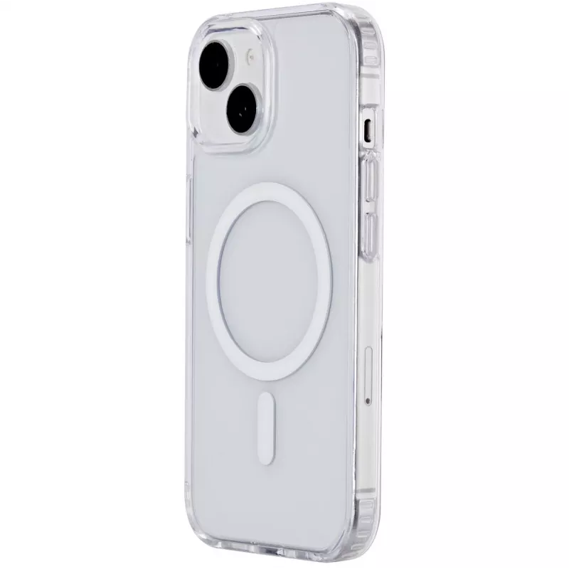 eSTUFF Berlin ES67140026 magnetické puzdro pre iPhone 15 Plus, kompatibilné s MagSafe, polykarbonát, TPU, priehľadné